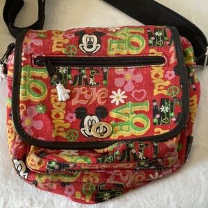 Disney Red Crossbody Bag with Mickey Mouse Design